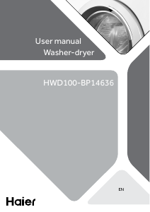 Bruksanvisning Haier HWD100-BP14636 Kombinerad tvätt-tork