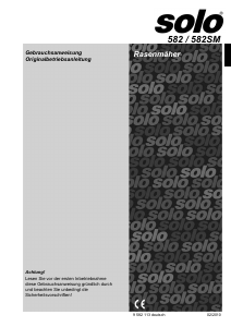 Bedienungsanleitung Solo 582-SM Rasenmäher