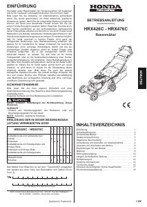 Bedienungsanleitung Honda HRX426C Rasenmäher