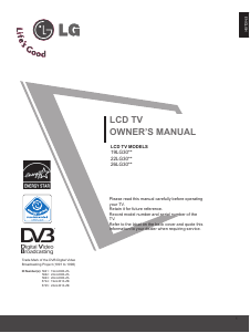 Bruksanvisning LG 22LG3010 LCD TV