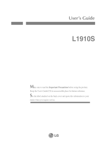 Bruksanvisning LG L1910S LCD skärm