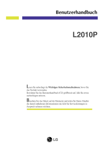 Bedienungsanleitung LG L2010P LCD monitor