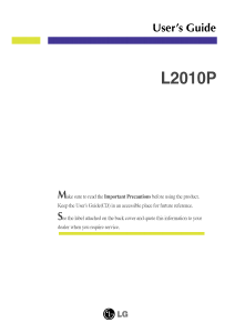 Bruksanvisning LG L2010B LCD skärm