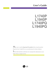 Manual LG L1940PQC LCD Monitor
