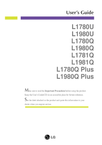 Bruksanvisning LG L1980Q LCD skärm