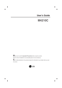 Manual LG M4210C-BA LCD Monitor