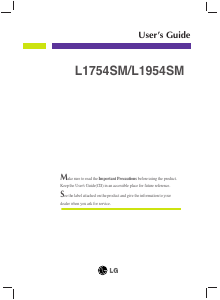 Bruksanvisning LG L1754SM-PF LCD skärm