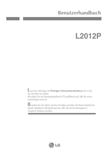 Bedienungsanleitung LG L2012P LCD monitor