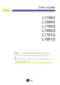 Bruksanvisning LG L1780U LCD skärm
