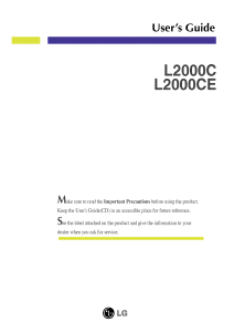 Manual LG L2000CE-BF LCD Monitor