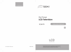 Bruksanvisning SEIKI SC261FS LCD TV