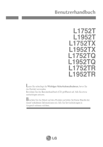 Bedienungsanleitung LG L1752T LCD monitor
