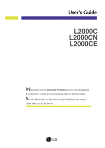 Bruksanvisning LG L2000C-SF LCD skärm