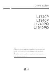 Bruksanvisning LG L1940P LCD skärm
