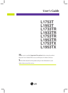 Handleiding LG L1953TS LCD monitor