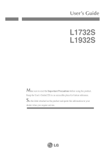 Bruksanvisning LG L1932S LCD skärm