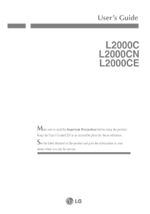 Bruksanvisning LG L2000CN-BF LCD skärm