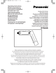 Manual de uso Panasonic EY6225CQ Atornillador taladrador
