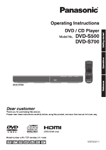 Bruksanvisning Panasonic DVD-S500EP DVD spelare