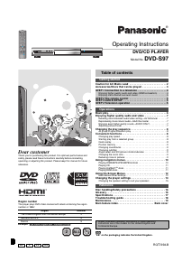 Manual Panasonic DVD-S97EB DVD Player