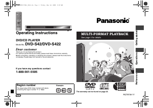 Mode d’emploi Panasonic DVD-S422 Lecteur DVD