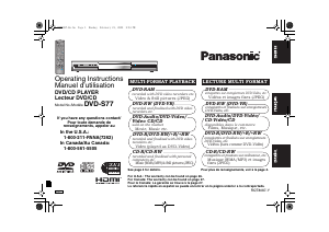 Bruksanvisning Panasonic DVD-S77 DVD spelare
