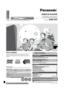 Bruksanvisning Panasonic DVD-S47 DVD spelare