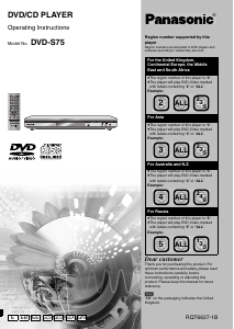Bruksanvisning Panasonic DVD-S75GCS DVD spelare