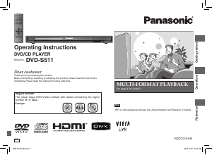 Manual Panasonic DVD-S511 DVD Player