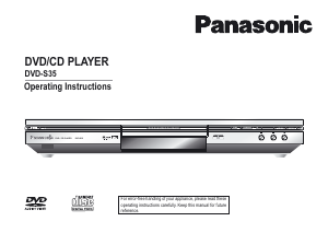 Manual Panasonic DVD-S35 DVD Player
