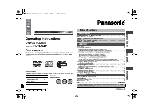 Bruksanvisning Panasonic DVD-S42 DVD spelare