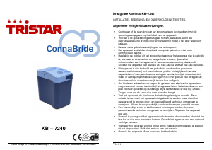 Manuale Tristar KB-7240 Frigorifero portatile