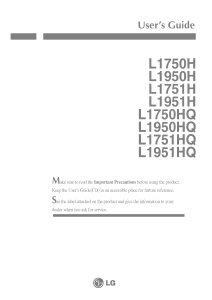 Bruksanvisning LG L1950H-SN LCD skärm