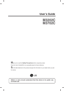 Bruksanvisning LG M3702C LCD skärm