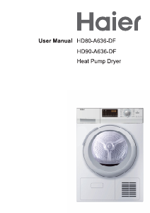 Manual Haier HD80-A636-DF Dryer