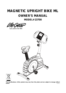 Bruksanvisning LifeGear 23700 Motionscykel