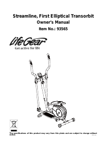 Handleiding LifeGear 93565 Streamline Crosstrainer