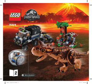 Handleiding Lego set 75929 Jurassic World Gyrobolontsnapping van Carnotaurus
