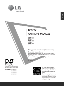 Handleiding LG 42SL8000 LCD televisie