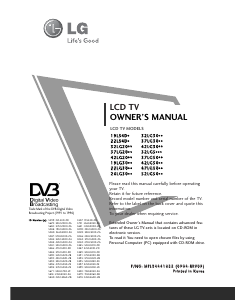Mode d’emploi LG 47LG5020.BEU Téléviseur LCD