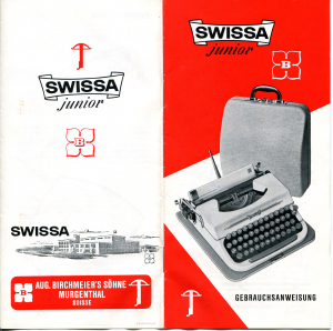 Bedienungsanleitung Swissa Junior Schreibmaschine