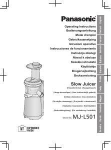 Bedienungsanleitung Panasonic MJ-L501 Entsafter