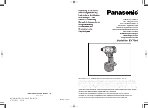 Bruksanvisning Panasonic EY7201 Mutterdragare