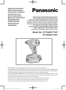 Bruksanvisning Panasonic EY7547 Mutterdragare