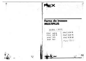 Manuale Rex FBV400E Multiplus Forno