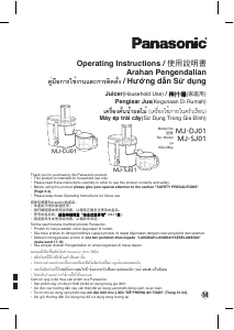 Bruksanvisning Panasonic MJ-SJ01 Juicepress