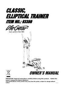 Handleiding LifeGear 93380 Classic Crosstrainer