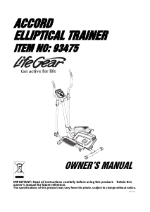Handleiding LifeGear 93475 Accord Crosstrainer