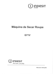 Manual Indesit G 71 V Máquina de secar roupa