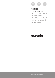 Mode d’emploi Gorenje IS630BSC Table de cuisson